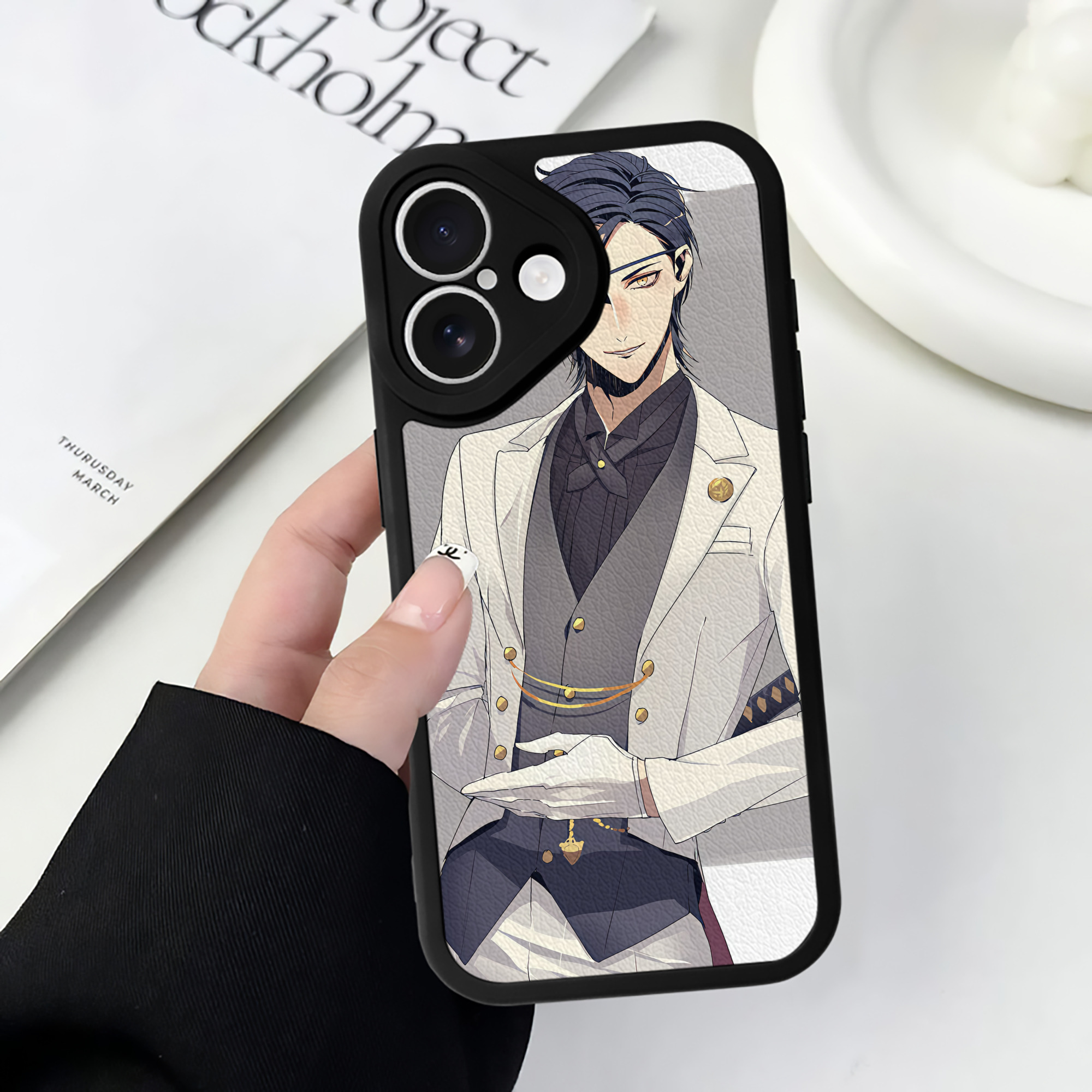 （画像用） 刀剣乱舞 Touken Ranbu 【iPhone 16シリーズ対応】シリコンスマホケース（レザー調） 材質：シリコン